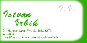 istvan vrbik business card